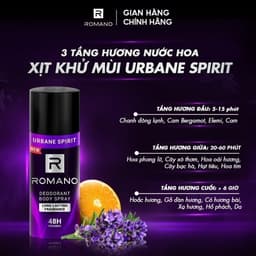Thumbnail Combo 2 Xịt toàn thân ngăn mồ hôi và mùi cơ thể Romano 150ml/chai - 9 Mùi Hương 2