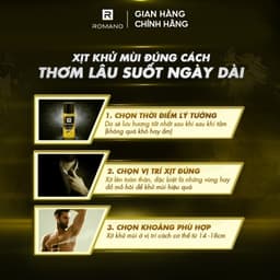 Thumbnail Combo 2 Xịt toàn thân ngăn mồ hôi và mùi cơ thể Romano 150ml/chai - 9 Mùi Hương 3