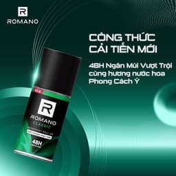 Thumbnail Lăn khử mùi nam nam kháng khuẩn & khô thoáng cả ngày Romano 50ml/chai - 4 mùi có sẵn 2