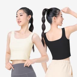 Thumbnail CAMEL CROWN Yoga Mặc Áo Vest Nữ Thoáng Khí Thể Dục Mặc Áo Khoác Ngoài Huấn Luyện Thể Thao Lưng Làm Đẹp 2
