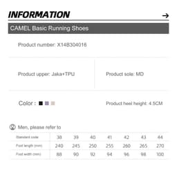 Thumbnail Giày nữ CAMEL CROWN Giày thể thao nam thoáng khí Giày chạy bộ nhẹ 4