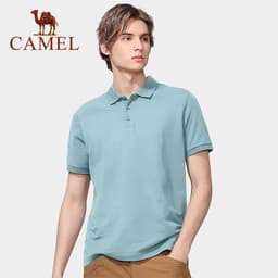 Thumbnail Áo sơ mi CAMEL CROWN tay ngắn màu trơn thời trang trẻ trung cho nam 4