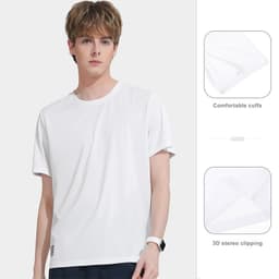 Thumbnail Áo thun thể thao CAMEL CROWN tay ngắn cổ tròn màu trơn đơn giản cho nam 2
