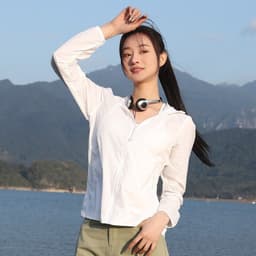 Thumbnail Áo Khoác Chống Tia Cực Tím Vải Lụa Lạnh Thoáng Khí Thời Trang Cao Cấp Cho Nữ 4