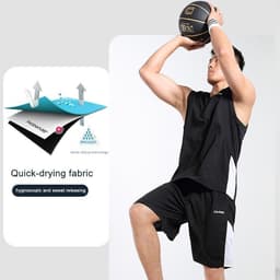 Thumbnail Trang phục bóng rổ CAMEL CROWN 2 mảnh không tay phong cách năng động cho nam 2