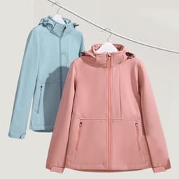 Thumbnail Áo Khoác Gió Có Mũ Trùm Đầu Chất Liệu Mềm Mại Chống Thấm Nước Giữ Ấm Cho 4