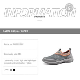 Thumbnail Giày thể thao CAMEL CROWN FOS2220020/FOS2220007 phối lưới thoáng khí thời trang năng động 4