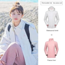 Thumbnail Áo khoác CAMEL CROWN chống gió thấm nước mài mòn có thể tháo nón thiết kế ba trong một cho nữ 4