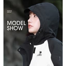 Thumbnail Áo khoác CAMEL CROWN chần bông dày dặn chống gió chống thấm nước tiện dụng mang theo du lịch cắm trại 4