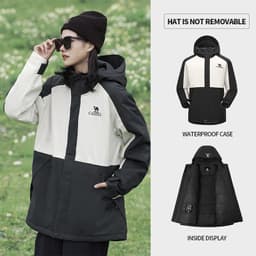 Thumbnail Áo khoác CAMEL CROWN chần bông dày dặn chống gió chống thấm nước tiện dụng mang theo du lịch cắm trại 3