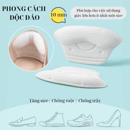 Thumbnail Miếng Dán Lót Gót Giày Điều Chỉnh Kích Cỡ MINSU M5511 Thu Nhỏ Cho Giày Lớn, Chống Trượt và Ma Sát Gót Chân 1