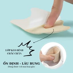 Thumbnail Miếng Dán Lót Gót Giày 5D Chống Rộng MINSU M5510 Lót Đệm Có Hạt Silicon Bảo Vệ, Chống Trầy Cho Giày Cao Gót Thể Thao 4