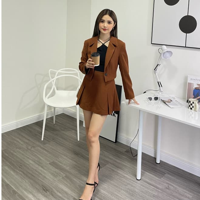 Ảnh COCO SIN - Váy Mini Nâu Xẻ Lai 3