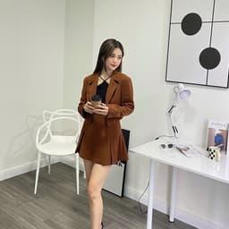 Thumbnail COCO SIN - Blazer Croptop Nâu 1