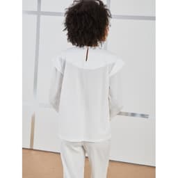 Thumbnail COCO SIN - Áo Xốp Trắng Tay Dài Nơ 4