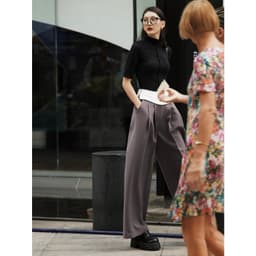 Thumbnail COCO SIN - Quần Kaki Xám Ống Rộng Phối Lưng 3