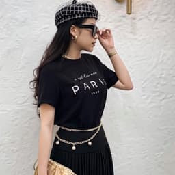 Thumbnail COCO SIN - Áo Lụa In Logo Paris Cổ Tròn 1