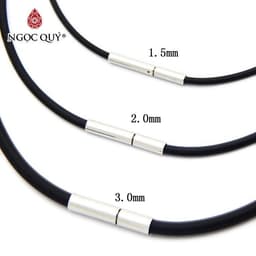Thumbnail Dây chuyền dây cao su khóa titan cao cấp - Ngọc Quý Gemstones 1