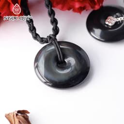 Thumbnail Mặt dây chuyền đồng điếu đá obsidian - Ngọc Quý 1