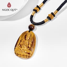 Thumbnail Mặt dây chuyền phật bản mệnh đá thạch anh mắt hổ tiger's eyes quartz mệnh thổ & kim - Ngọc Quý 2