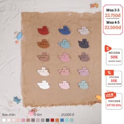 Thumbnail Bao Chân Sơ Sinh COOKIE Cho Bé Size Từ 0 Đến 6 Tháng 1