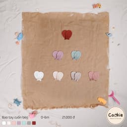 Thumbnail Bao Tay Sơ Sinh Cuốn Bèo COOKIE Cho Bé Size Từ 0 Đến 6 Tháng 1