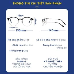 Thumbnail Gọng kính cận nam nữ LILYEYEWEAR mắt kính tròn gọng kính kim loại màu sắc thời trang 272336 4