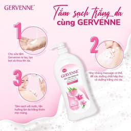 Thumbnail Sữa tắm trắng da Gervenne 1.2L + Tặng kèm Túi sữa tắm 600g (mùi ngẫu nhiên) 2