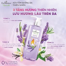 Thumbnail Sữa tắm dưỡng da thiên nhiên Pháp Enchanteur Naturelle hương hoa Lavender/Iris/ Rose cho làn da thơm mịn sức sống 510g 4