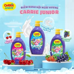 Thumbnail Combo 2 Túi Sữa Tắm Gội Carrie Junior Cho Bé Hương trái cây thiên nhiên Cheeky Cherry (500g x 2) 3