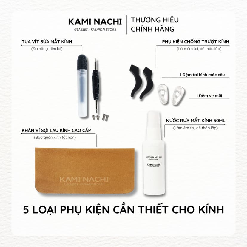 Ảnh Bộ sản phẩm bảo dưỡng và sửa chữa mắt kính cơ bản Kami Nachi 1