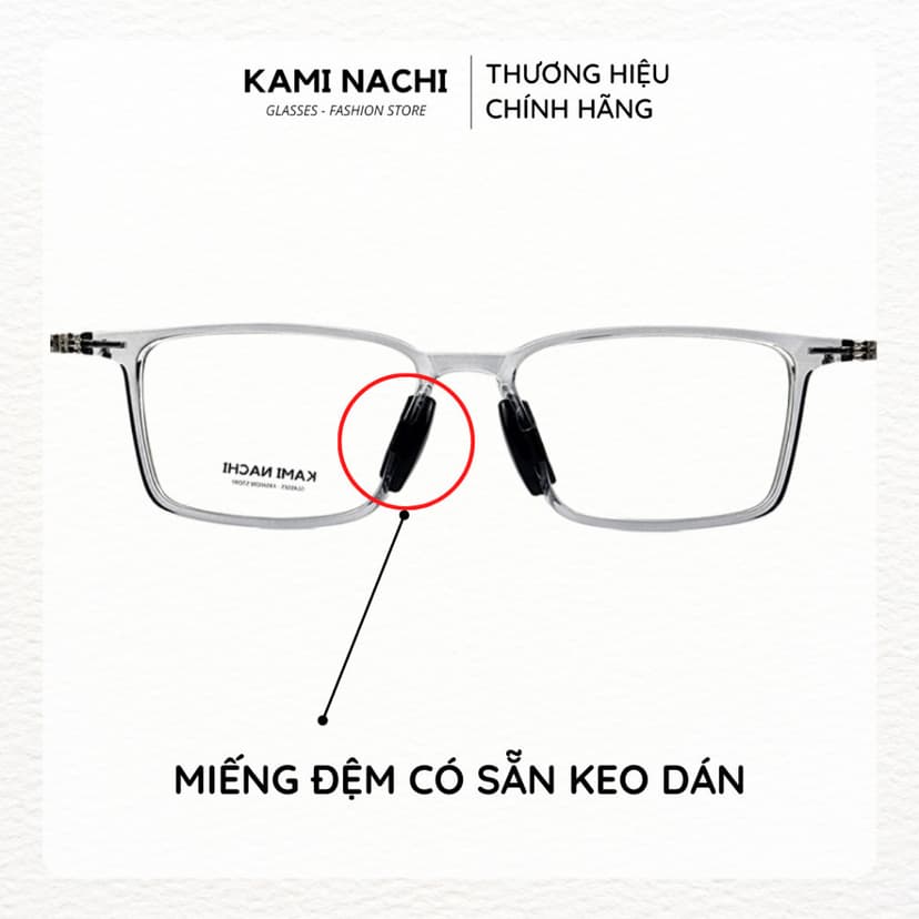 Ảnh Bộ 2 miếng đệm mũi silicon hình cánh bướm có mặt dán keo cho mắt kính KAMI NACHI 4