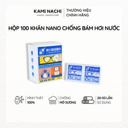 Thumbnail Hộp 100 miếng khăn lau nano hàng loại 1 KAMI NACHI dùng 1 lần - Chống bám hơi nước, chống mờ sương cho kính 1