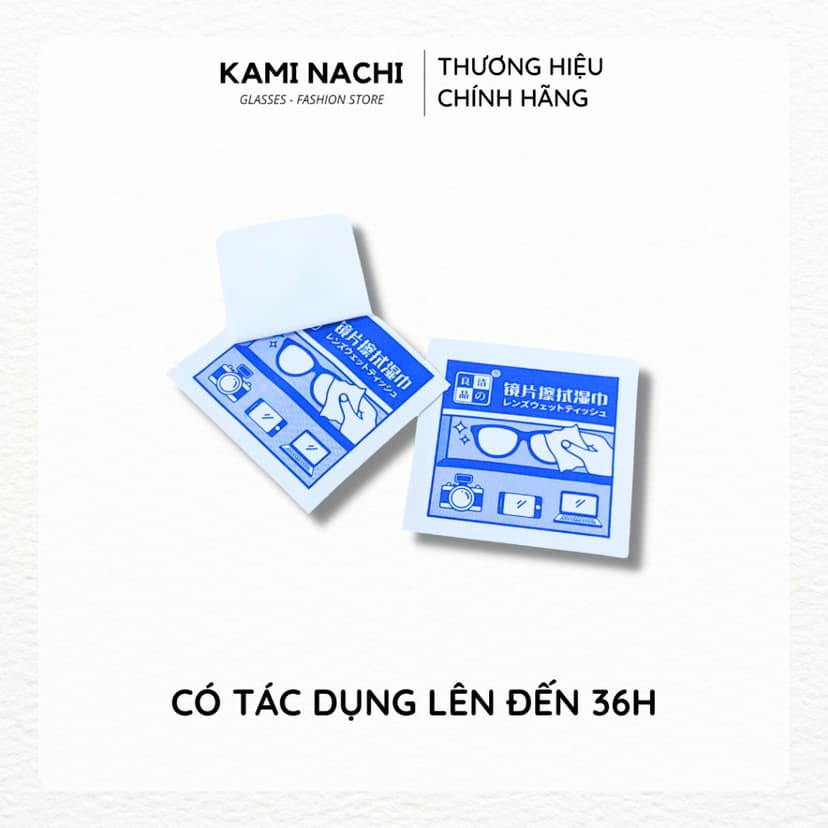 Ảnh Hộp 100 miếng khăn lau nano hàng loại 1 KAMI NACHI dùng 1 lần - Chống bám hơi nước, chống mờ sương cho kính 3