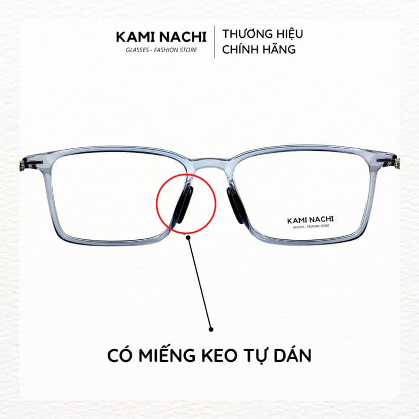 Ảnh Bộ 2 miếng đệm mũi silicon hình bán nguyệt có mặt dán keo cho mắt kính KAMI NACHI 4