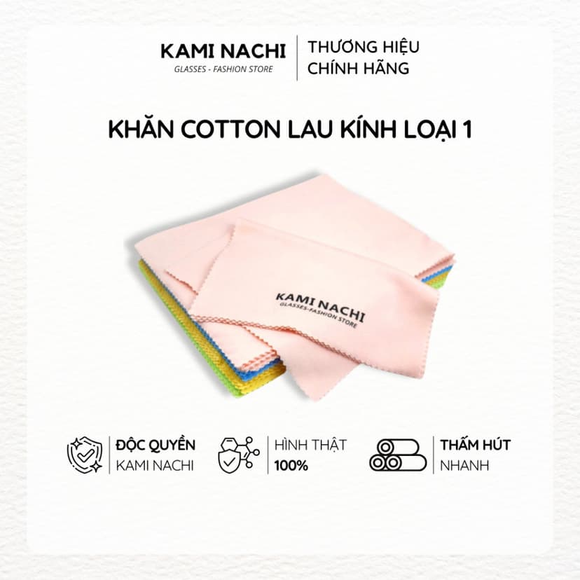 Ảnh Khăn lau kính đa năng chuyên dụng KAMI NACHI loại 1 - Lau mắt kính cận, mặt kính điện thoại 1