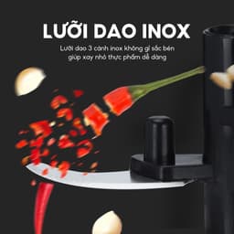 Thumbnail Dụng cụ xay tỏi ớt, thực phẩm Lebenlang LBL3999, 180ml, lưỡi dao xay bén, dây kéo rút tiện lợi 3
