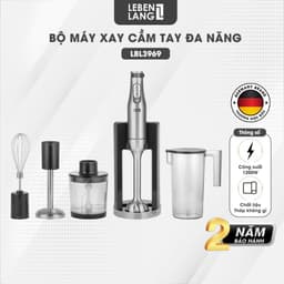 Thumbnail Máy xay sinh tố cầm tay đa năng Lebenlang LBL3969,nhiều đầu thay, 1200W,lưỡi dao inox, 7 mức độ xay 2