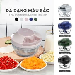Thumbnail Dụng cụ xay tỏi ớt, thực phẩm Lebenlang LBL3939, 450ml, lưỡi xay bén, dây rút tiện lợi - chính hãng 2