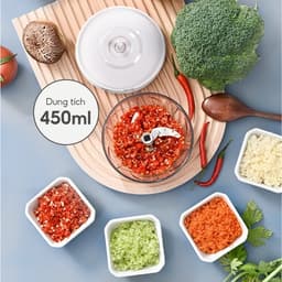 Thumbnail Dụng cụ xay tỏi ớt, thực phẩm Lebenlang LBL3939, 450ml, lưỡi xay bén, dây rút tiện lợi - chính hãng 3