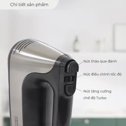 Thumbnail Máy đánh trứng Lebenlang LBL8908, trộn bột cầm tay 5 tốc độ, công suất lớn 400W, bảo hành 2 năm 3