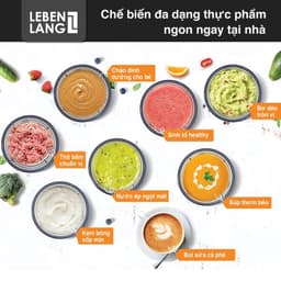 Thumbnail Máy xay cầm tay đa năng Lebenlang LBSH4787, 1000W, trục xay tháo rời tiện lợi,lưỡi dao thép không gỉ 2