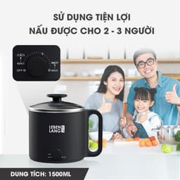 Thumbnail Nồi lẩu điện mini đa năng Lebenlang LBEC0808 1500ml, bảo hành 2 năm - hàng chính hãng 4