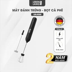 Thumbnail Máy đánh trứng đánh bọt cafe cầm tay mini Lebenlang LBL4588, 2 tốc độ, sạc pin usb - chính hãng 2