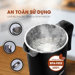 Thumbnail Ấm siêu tốc mini Lebenlang LBL2319, 600W,sôi nhanh trong 4s, 500ml dễ mang đi du lịch,bảo hành 2 năm 3