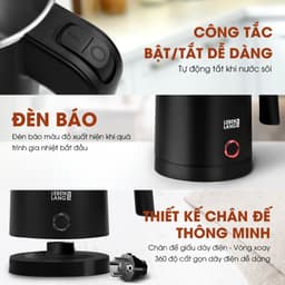 Thumbnail Ấm siêu tốc mini Lebenlang LBL2319, 600W,sôi nhanh trong 4s, 500ml dễ mang đi du lịch,bảo hành 2 năm 4