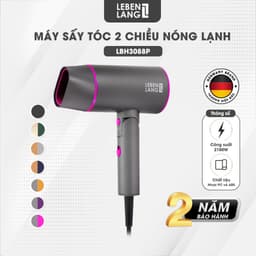 Thumbnail Máy sấy tóc Lebenlang LBH3088, 2100W, sấy lạnh bấm giữ liên tục, gấp gọn, chống xơ rối công nghệ ion 2