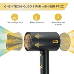Thumbnail Máy sấy tóc Lebenlang LBH3088,2100W, 2 chiều nóng lạnh, bấm giữ nút, gấp gọn, chống xơ rối tóc 3