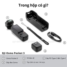 Thumbnail Camera DJI Pocket 3 cầm tay bỏ túi nhỏ gọn, quay video vlog sắc nét 4K 120fps (DJI OP 3) 3