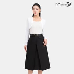 Thumbnail Áo thun mỏng khoác ngoài dài tay dáng Croptop IVY moda MS 61T0234 1